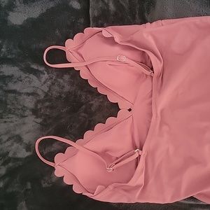 NWT scalloped Mauve Swimsuit